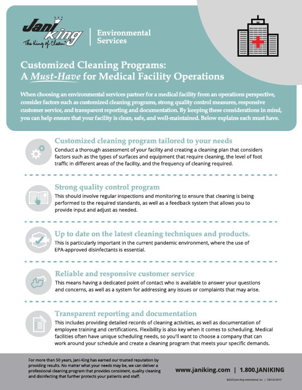 a flyer for the medical services program