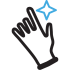 icon hand sparkle