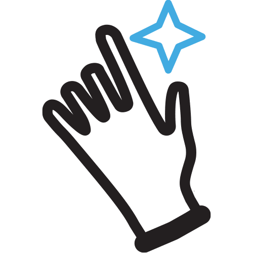 icon hand sparkle