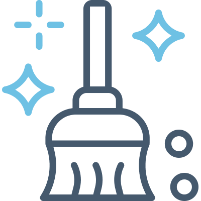 icon broom sparkle clean